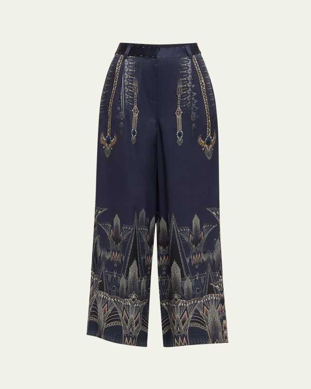 The Egypt Effect Silk Wide-Leg Pants